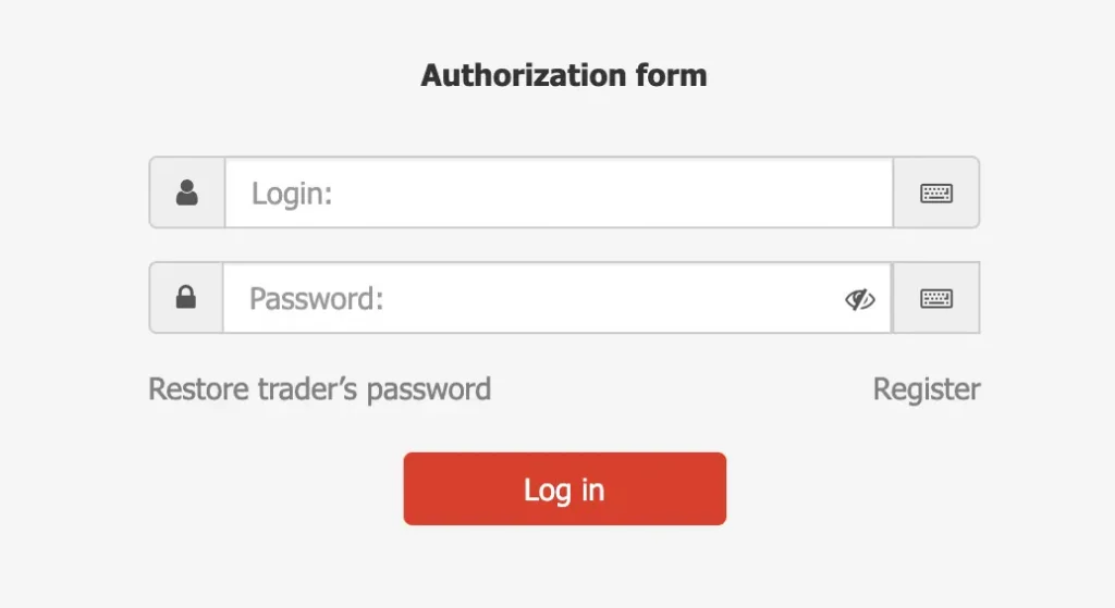 InstaForex-Login-form